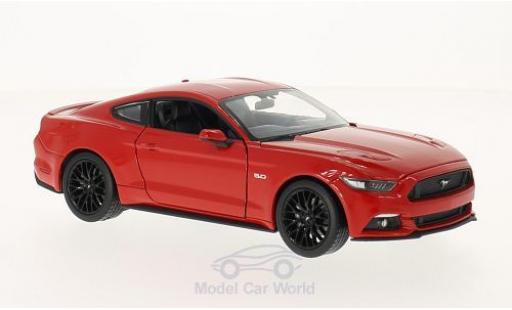 Diecast model cars Ford Mustang GT red 2015 1/24 Welly