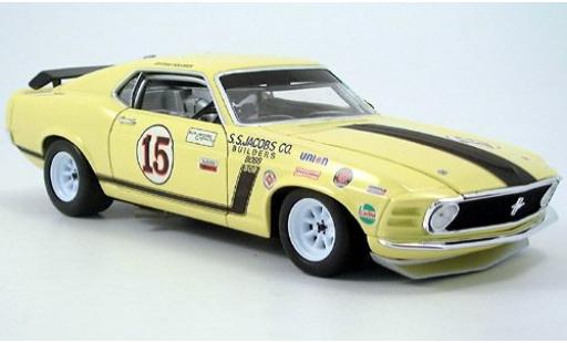 Diecast model cars Ford Mustang Rally Rennversion No. 15 yellow 1970 1/18 Welly