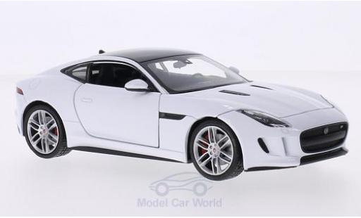 Diecast model cars Jaguar F-Type Coupe white/black 1/24 Welly