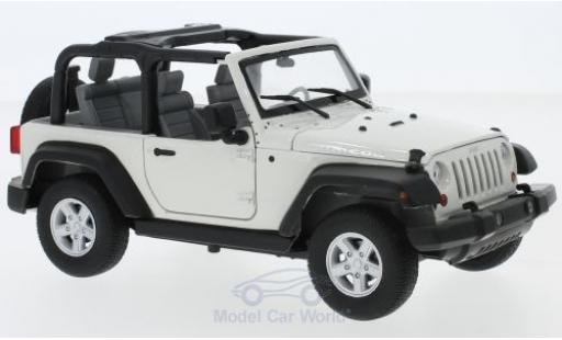 Diecast model cars Jeep Wrangler Rubicon white 2007 1/24 Welly