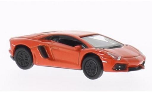 Diecast model cars Lamborghini Aventador LP 700-4 LP700-4 orange 1/87 Welly