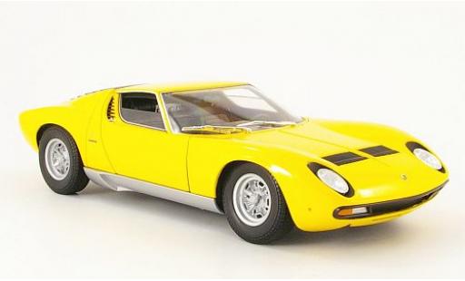 Diecast model cars Lamborghini Miura SV yellow 1971 1/18 Welly
