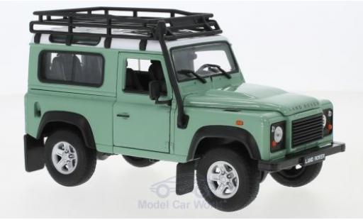 Diecast model cars Land Rover Defender Base green/white with roofgep&Atilde;&curren;cktr&Atilde;&curren;ger 1/24 Welly