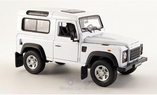 Diecast model cars Land Rover Defender Base white 1/24 Welly
