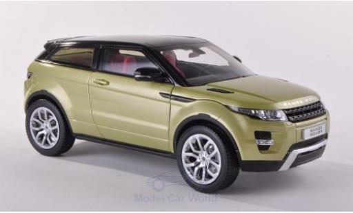 Diecast model cars Land Rover Range Rover Base Evoque metallic green/black without Vitrine 1/18 Welly