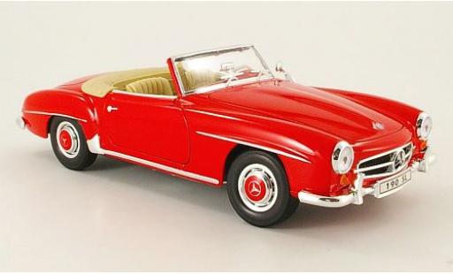 Diecast model cars Mercedes 190 Base SL red open 1955 1/18 Welly