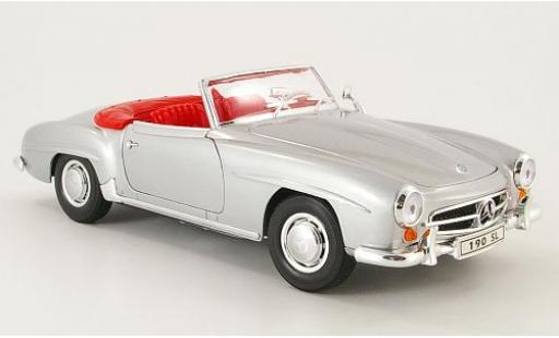 Diecast model cars Mercedes 190 Base SL silver open 1955 1/18 Welly