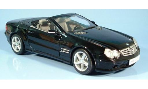 Diecast model cars Mercedes 500 Base SL Convertible black 2001 1/18 Welly