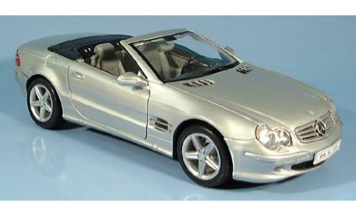 Diecast model cars Mercedes 500 Base SL Convertible silver 1/18 Welly