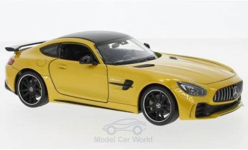 Diecast model cars Mercedes AMG GT GT R metallic yellow 1/24 Welly