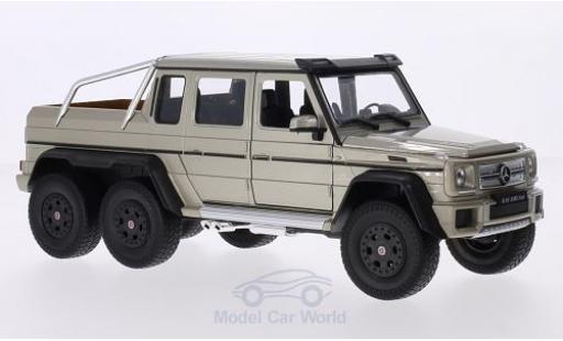 Diecast model cars Mercedes 6 6x6 G63 AMG metallic beige 1/24 Welly