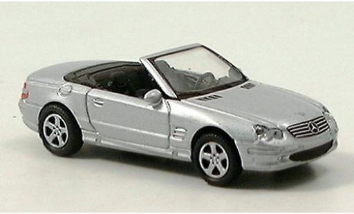 Diecast model cars Mercedes SL Base 500 Convertible silver 1/87 Welly