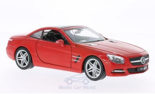 Diecast model cars Mercedes SL Base 500 (R231) red 2012 roof closed 1/24 Welly