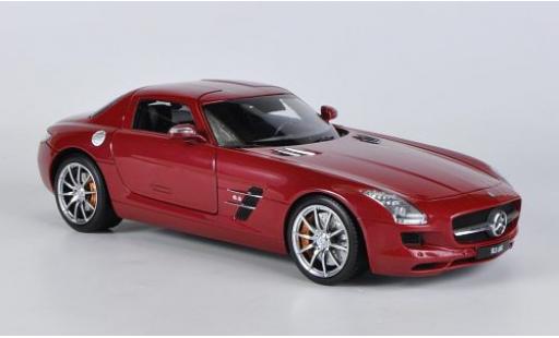 Diecast model cars Mercedes SLS Coupe AMG (C197) red 1/18 Welly