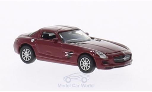Diecast model cars Mercedes SLS Coupe AMG red 1/87 Welly