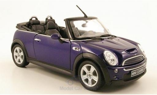 Diecast model cars Mini Cooper S Convertible blue 1/24 Welly