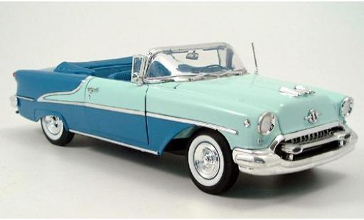Diecast model cars Oldsmobile Super 88 Convertible green/blue 1955 1/18 Welly