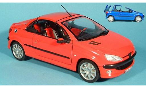 Diecast model cars Peugeot 206 CC red 1/18 Welly