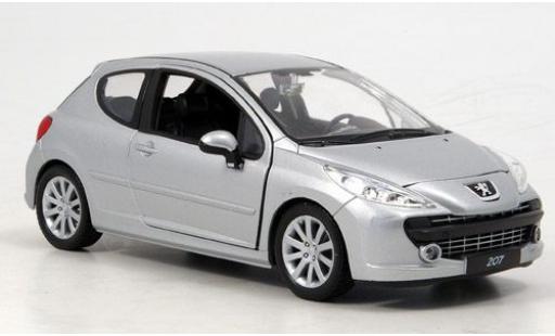 Diecast model cars Peugeot 207 Base silver 1/24 Welly