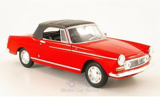 Diecast model cars Peugeot 404 Cabriolet Convertible red 1963 closed 1/24 Welly