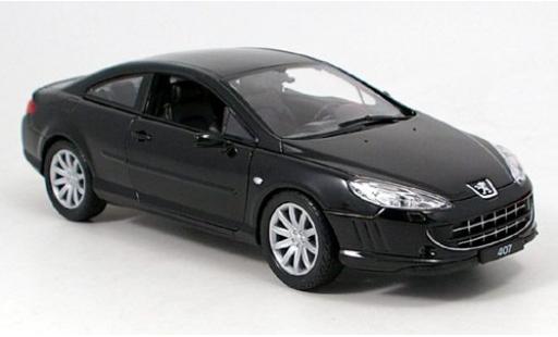 Diecast model cars Peugeot 407 Coupe black 1/18 Welly