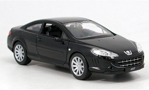 Diecast model cars Peugeot 407 Coupe black 1/24 Welly