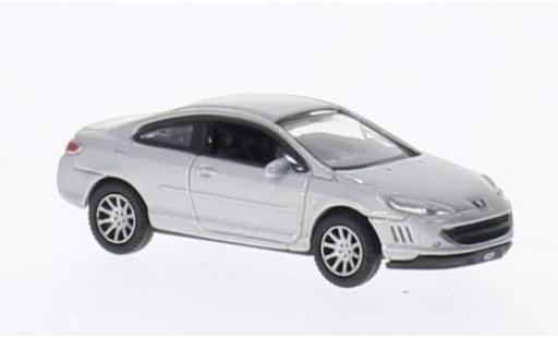 Diecast model cars Peugeot 407 Coupe grey 1/87 Welly