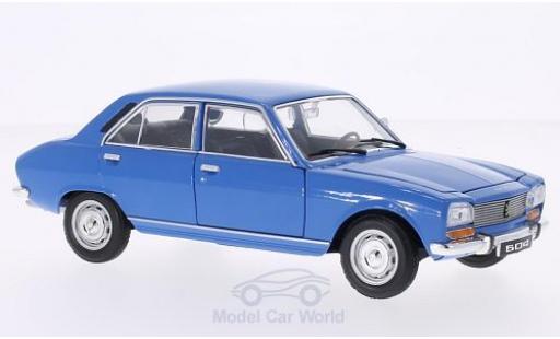 Diecast model cars Peugeot 504 Berline blue 1975 without Vitrine 1/24 Welly