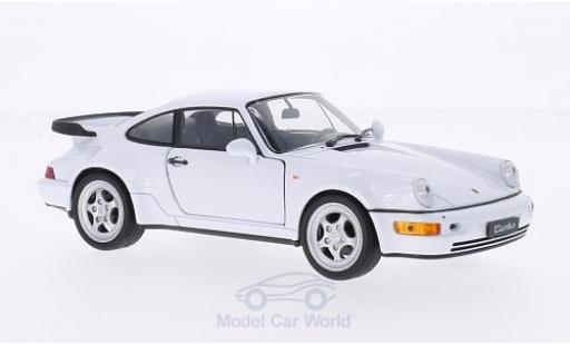 Diecast model cars Porsche 911 Turbo white 1/24 Welly