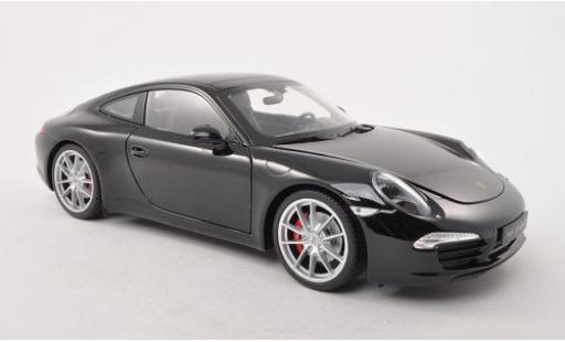 Diecast model cars Porsche 911 S Carrera black 1/18 Welly