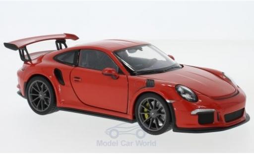 Diecast model cars Porsche 911 GT3 RS orange 2015 1/24 Welly