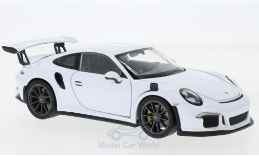 Diecast model cars Porsche 911 GT3 RS white 2015 1/24 Welly
