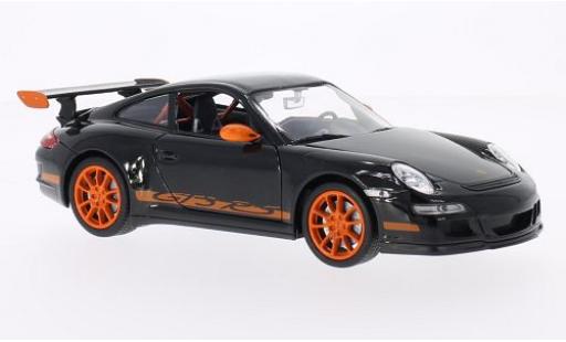 Diecast model cars Porsche 911 GT3 RS black/orange 1/24 Welly