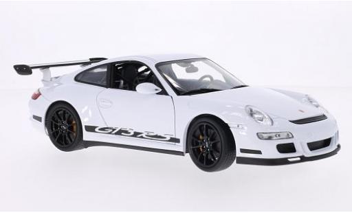 Diecast model cars Porsche 911 GT3 RS white/Dekor 1/18 Welly