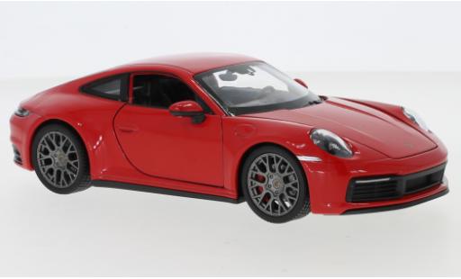 Diecast model cars Porsche 911 4S Carrera red 1/24 Welly