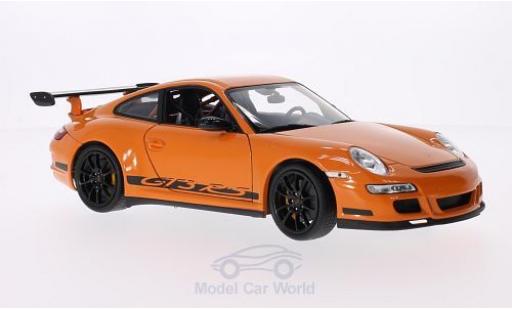 Diecast model cars Porsche 911 GT3 RS orange/Dekor 1/18 Welly