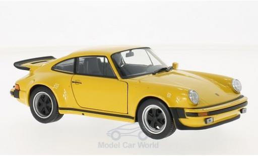 Diecast model cars Porsche 911 Turbo 3.0 yellow 1974 1/24 Welly
