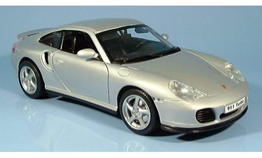 Diecast model cars Porsche 911 Turbo silver 1/18 Welly