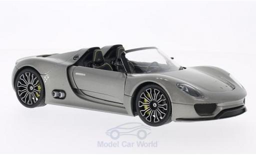 Diecast model cars Porsche 918 Base Spyder grey 1/24 Welly