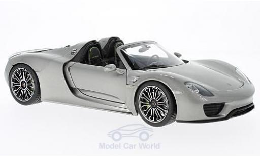 Diecast model cars Porsche 918 Base Spyder grey 2011 1/18 Welly
