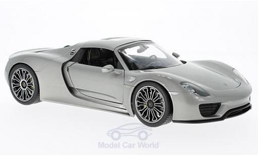 Diecast model cars Porsche 918 Base Spyder grey 2011 Hard Top 1/18 Welly