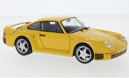 Diecast model cars Porsche 959 Base yellow 1/24 Welly
