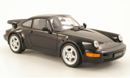 Diecast model cars Porsche 911 Turbo black 1/18 Welly
