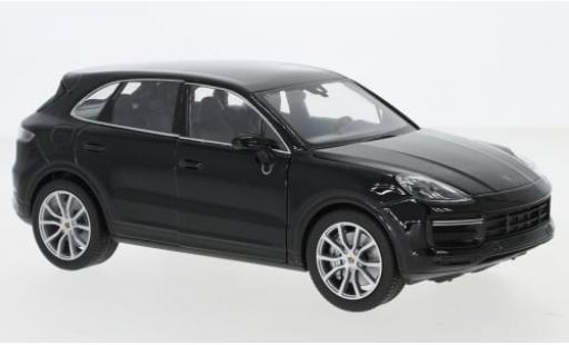 Diecast model cars Porsche Cayenne Turbo black 1/24 Welly