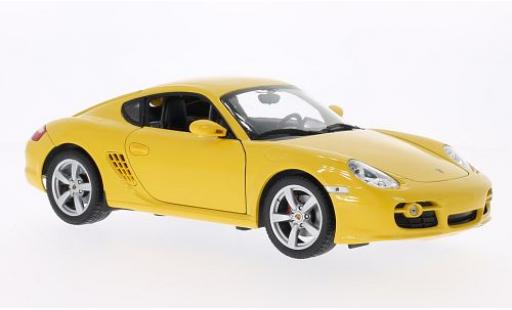 Diecast model cars Porsche Cayman Base yellow 1/18 Welly