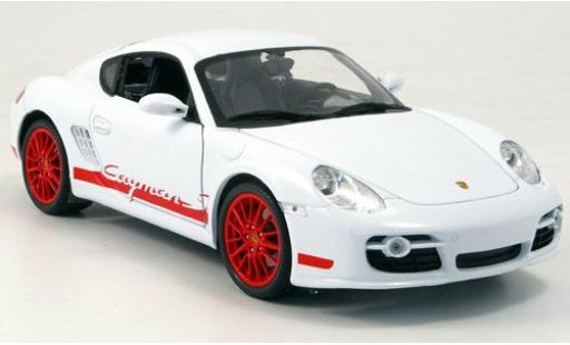 Diecast model cars Porsche 718 S white/red 2007 1/18 Welly