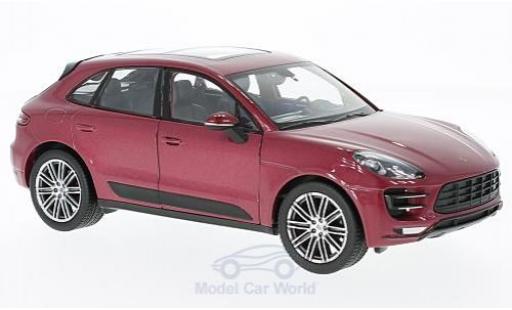 Diecast model cars Porsche Macan Turbo metallic red 1/24 Welly