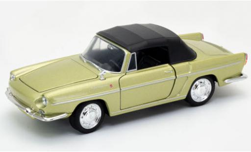 Diecast model cars Renault Caravelle Base metallic green closedes hood 1/24 Welly