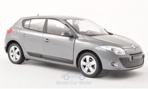 Diecast model cars Renault Megane Base metallic grey 2009 1/24 Welly