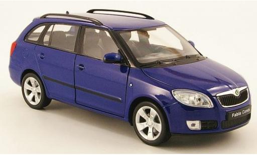 Diecast model cars Skoda Fabia Combi II blue sans Vitrine 1/24 Welly